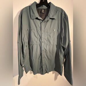 REI Men's Blue Lightweight Sahara Shirt